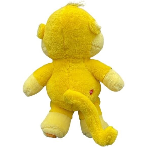 Carebear Cousins Playful Heart 2004 Carebear Heart Party Hat Yellow Monkey 12” - Picture 2 of 4